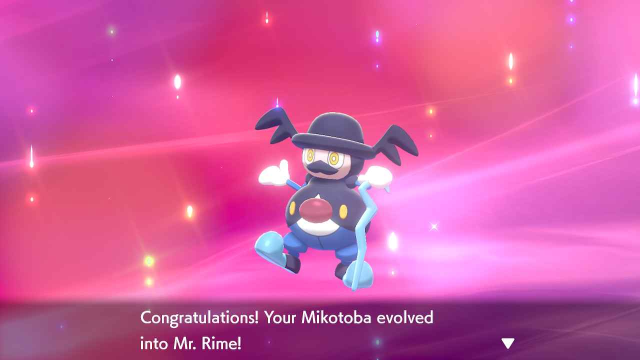 "Your Mikotoba evolved to Mr. Rime"