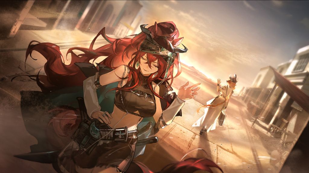 narantuya CG cutscene of Narantuya waving to Aspasia